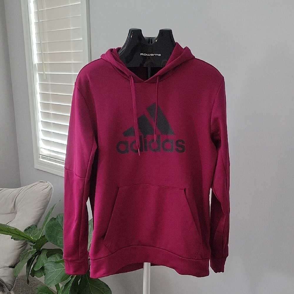 Adidas Women's Maroon Hoodie, S Size.